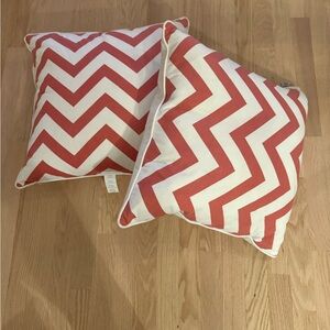 Two throw pillows in excellent condition.